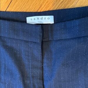 Sandro paris women’s  Dark Navy Pinstripe Dress Pants
